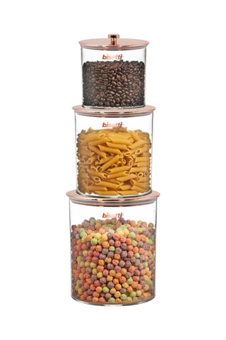 3 Bewaarbakjes StoneRose - 1 tot 3,4 l