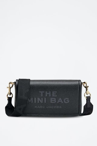 Sac bandoulière en cuir The Leather Mini Bag - Noir