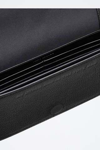 Sac bandoulière en cuir The Leather Mini Bag - Noir