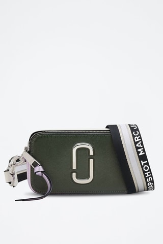 Sac bandoulière en cuir The Snapshot - Kaki et blanc 