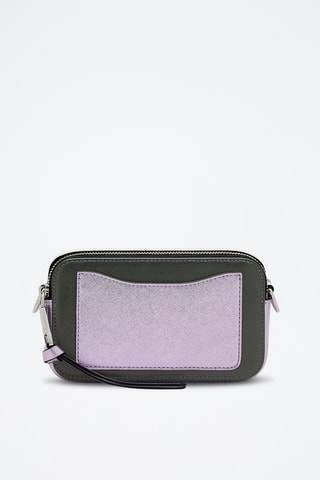 Sac bandoulière en cuir The Snapshot - Kaki et blanc 