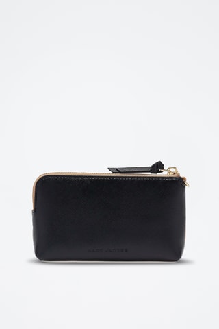 Pochette en cuir saffiano - Camel