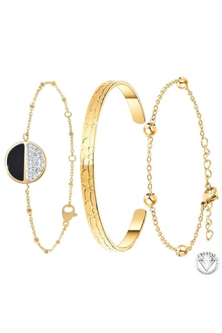 2 pulseiras e 1 pulseira rígida - Cor à escolha - Cristais da Boémia