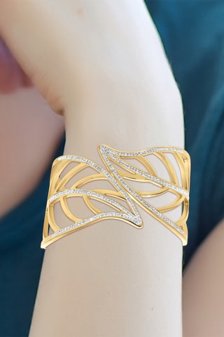 Pulseira rígida Cristais da Boémia - Cor à escolha