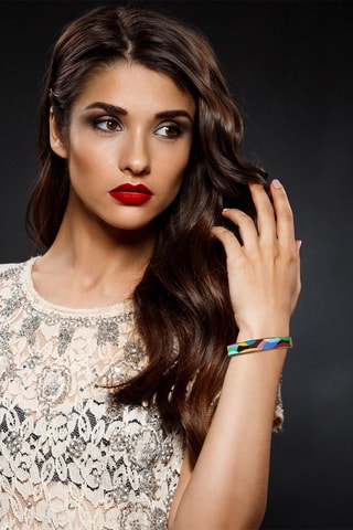 Pulseira banhada a ouro amarelo fino