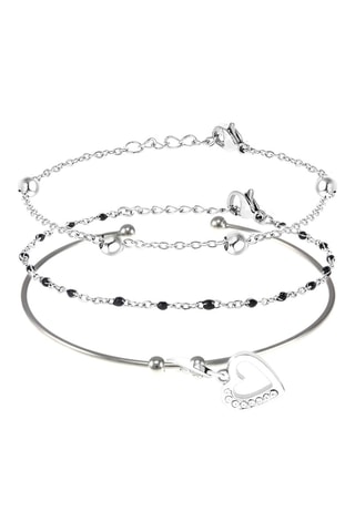 Pulseira, conta e 2 braceletes 
Cristais austríacos - Cor à escolha