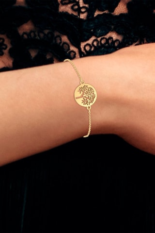 Pulseira banhada a ouro fino amarelo