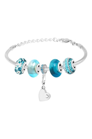 Pulseira e 5 contas Prateado e azul