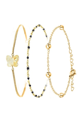3 pulseiras - Dourado