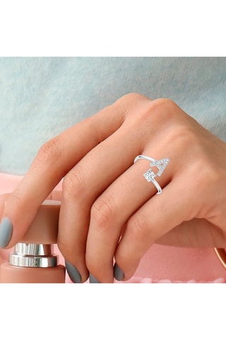 Anel Prateado e branco - Modelo à escolha