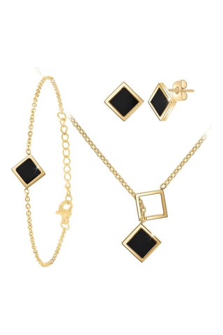 Conjunto Prateado e preto