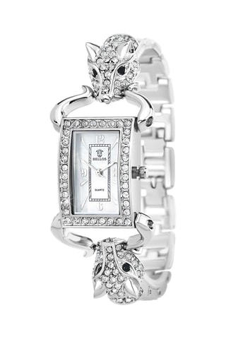 Relógio de quartzo em aço Cristais de Boémia