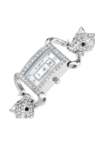 Relógio de quartzo em aço Cristais de Boémia