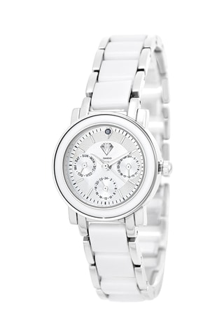 Relógio de quartzo com um diamante Branco