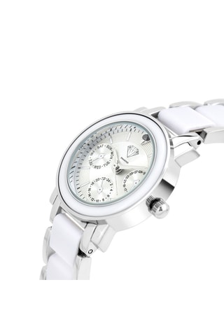 Relógio de quartzo com um diamante Branco