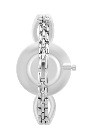 Relógio de quartzo em latão e diamante - Prateado