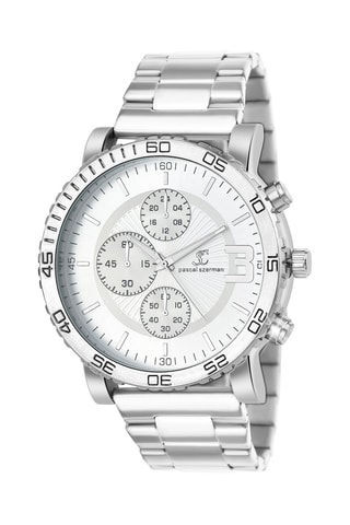 Relógio de quartzo em metal Prateado