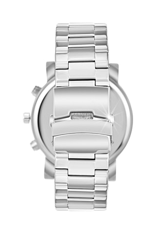 Relógio de quartzo em metal Prateado