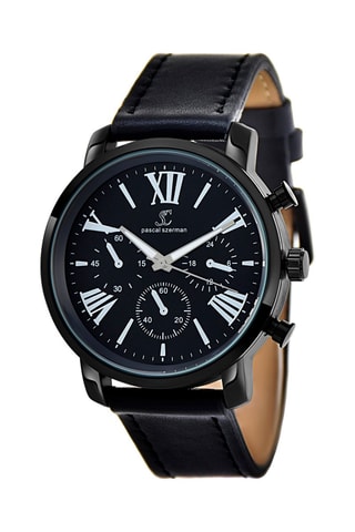 Relógio de quartzo em couro Preto