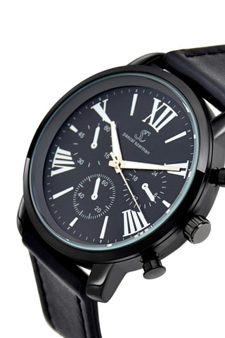 Relógio de quartzo em couro Preto