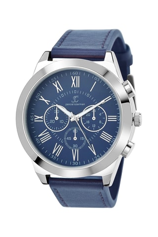 Relógio de quartzo em couro Pascal Szerman - Azul