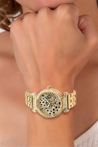 Relógio de quartzo em latão - Dourado