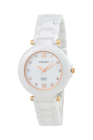 Coffret relógio de quartzo e conta - Prateado e dourado rosa