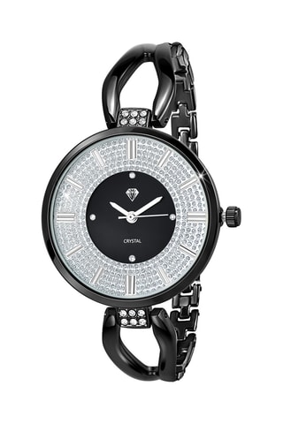 Relógio de quartzo em latão 
Preto