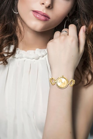 Relógio de quartzo em metal - Dourado