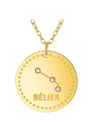 Colar signo astrológico banhado a ouro fino amarelo - Signo astrológico à escolha