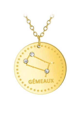 Colar signo astrológico banhado a ouro fino amarelo - Signo astrológico à escolha