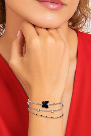 3 pulseiras - Prateado