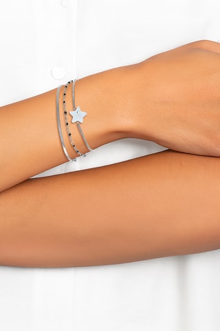 3 pulseiras - Prateado