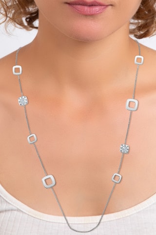 Colar comprido - Prateado