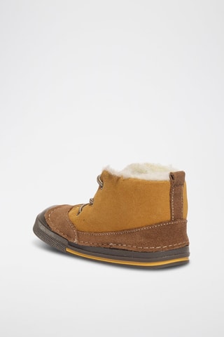Boots fourrés en nubuck Baby Teddy - Marron