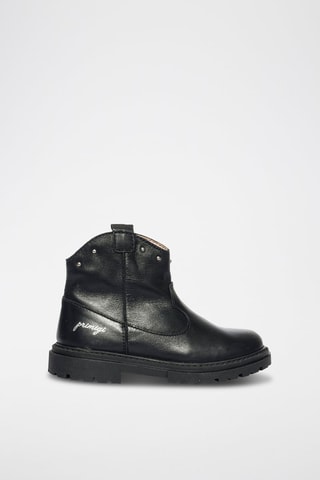 Bottines en cuir Happy Fashion - Noir