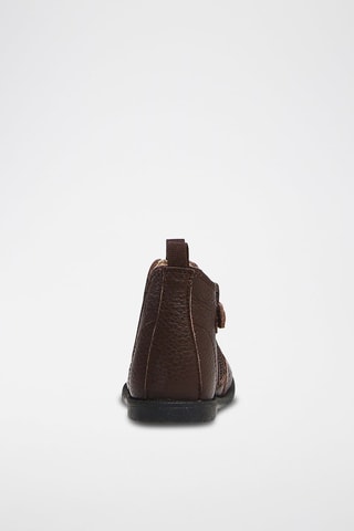 Bottines en cuir de veau Winter Wood - Marron foncé