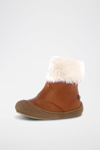 Bottines en cuir nappa et laine Dordy - Camel