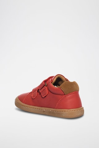 Baskets en cuir Baby Snail For Change - Rouge