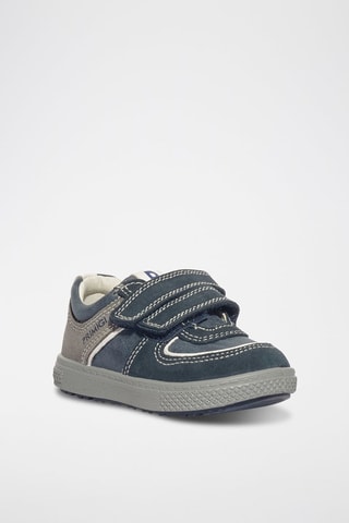 Baskets en nubuck Barth 19 - Anthracite et beige