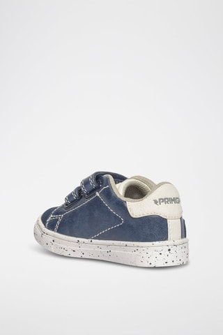 Baskets en cuir Baby Stars - Bleu marine