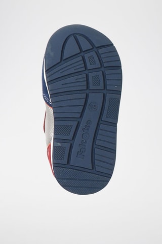 Kalfsleren Sneakers - Grijs en Blauw