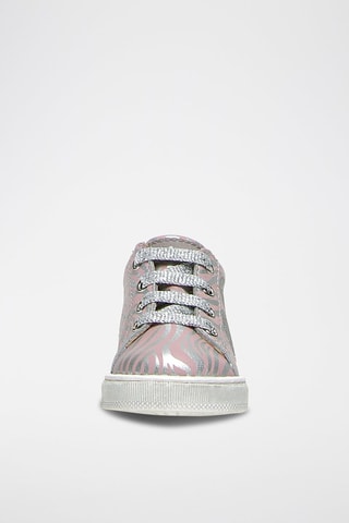 Leren Sneakers - Zilverkleurig