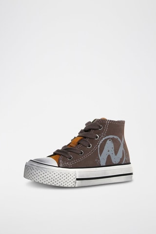 Baskets en nubuck Ylfas - Gris foncé et kaki