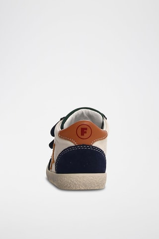 Baskets en cuir Alnoite High - Bleu marine et écru