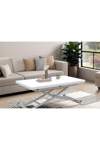 Mesa ajustável Tribeca - Branco e cinzento