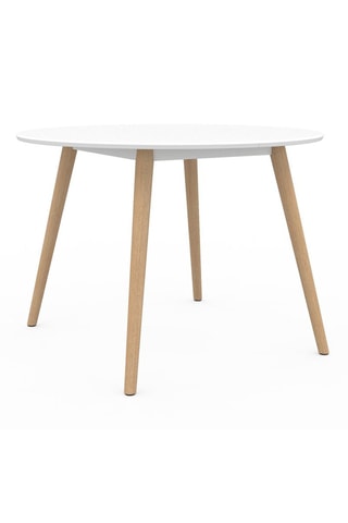 Mesa de jantar Stacy - Branco e natural