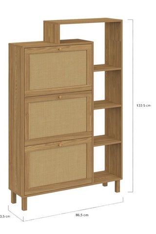 Sapateira Erin 3 batentes - 86,5 x 23,5 x 133,5 cm