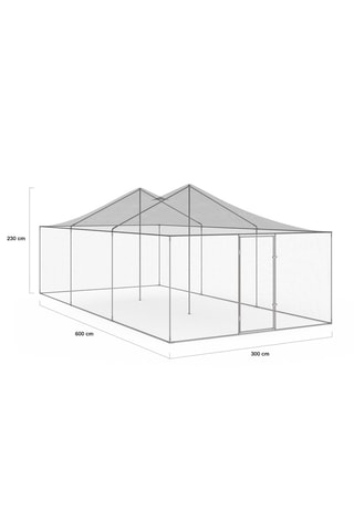 Viveiro com grelha - 18 m² - Cinzento