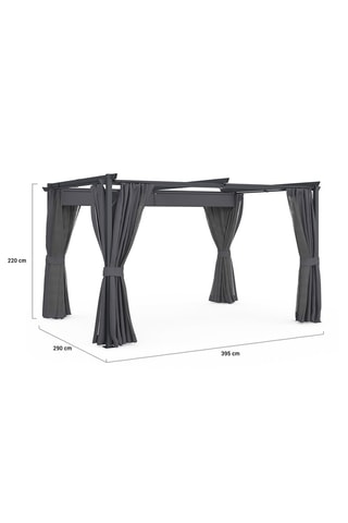 Pérgula Marina - 3,95 x 2,2 x 2,9 m - Cinzento